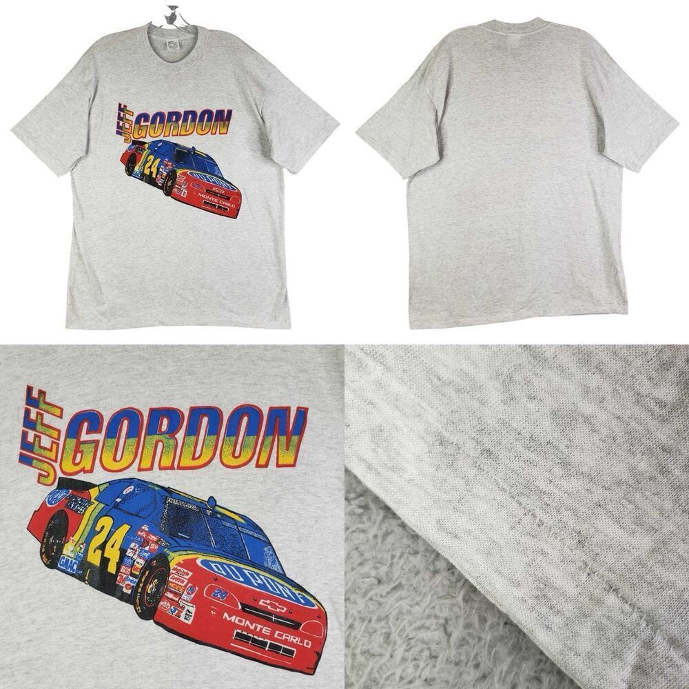 Jeff Gordon DuPont NASCAR T-Shirt 90s Auto Racing Motorsports Single Stitch Vtg